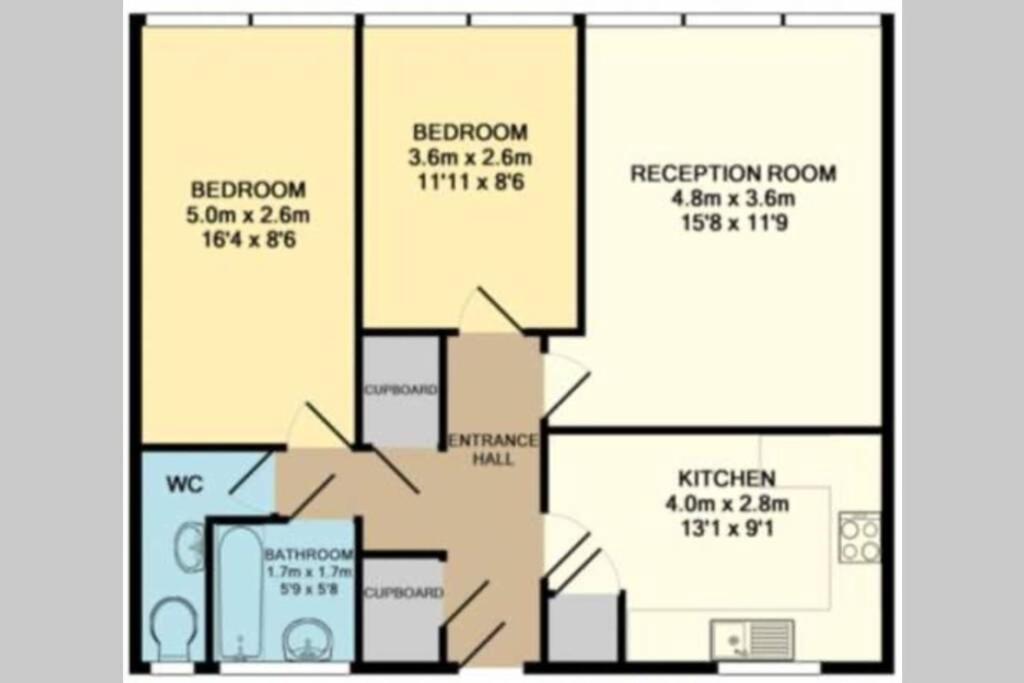 Super Spacious 2 Bedroom Apt 20Mn From Central. 伦敦 外观 照片